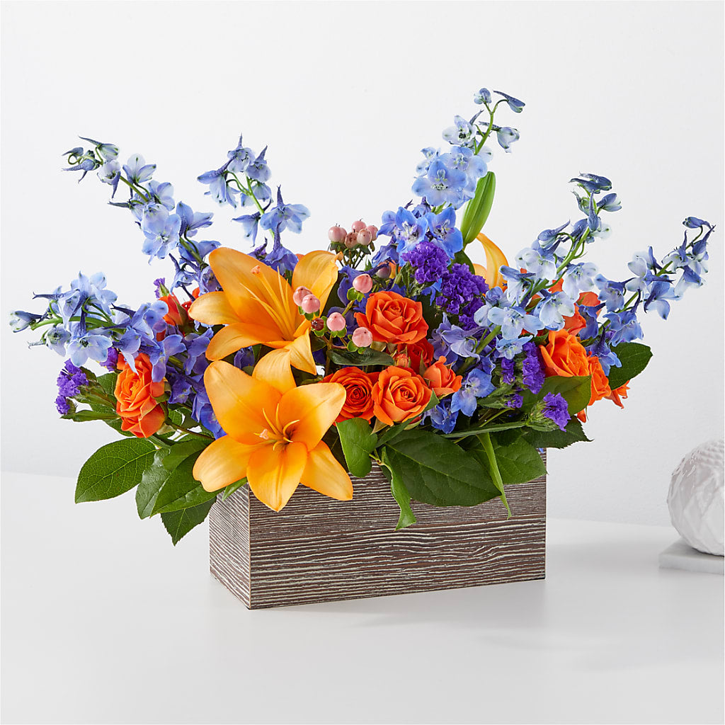 Radiant Citrus Box Bouquet – Dickson Florist, Dickson TN