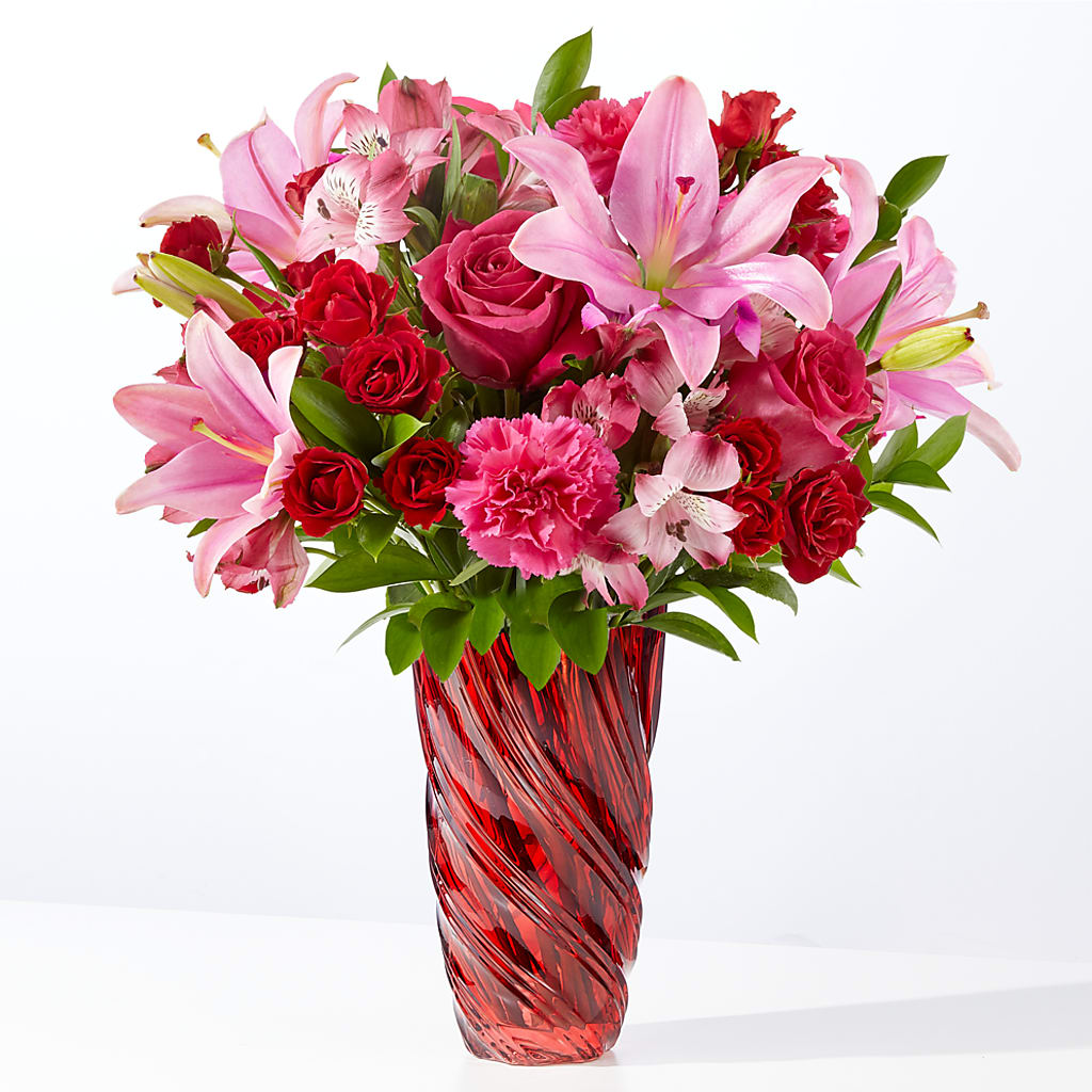 In Love Bouquet with Luxe Swirl Vase – Dickson Florist, Dickson TN