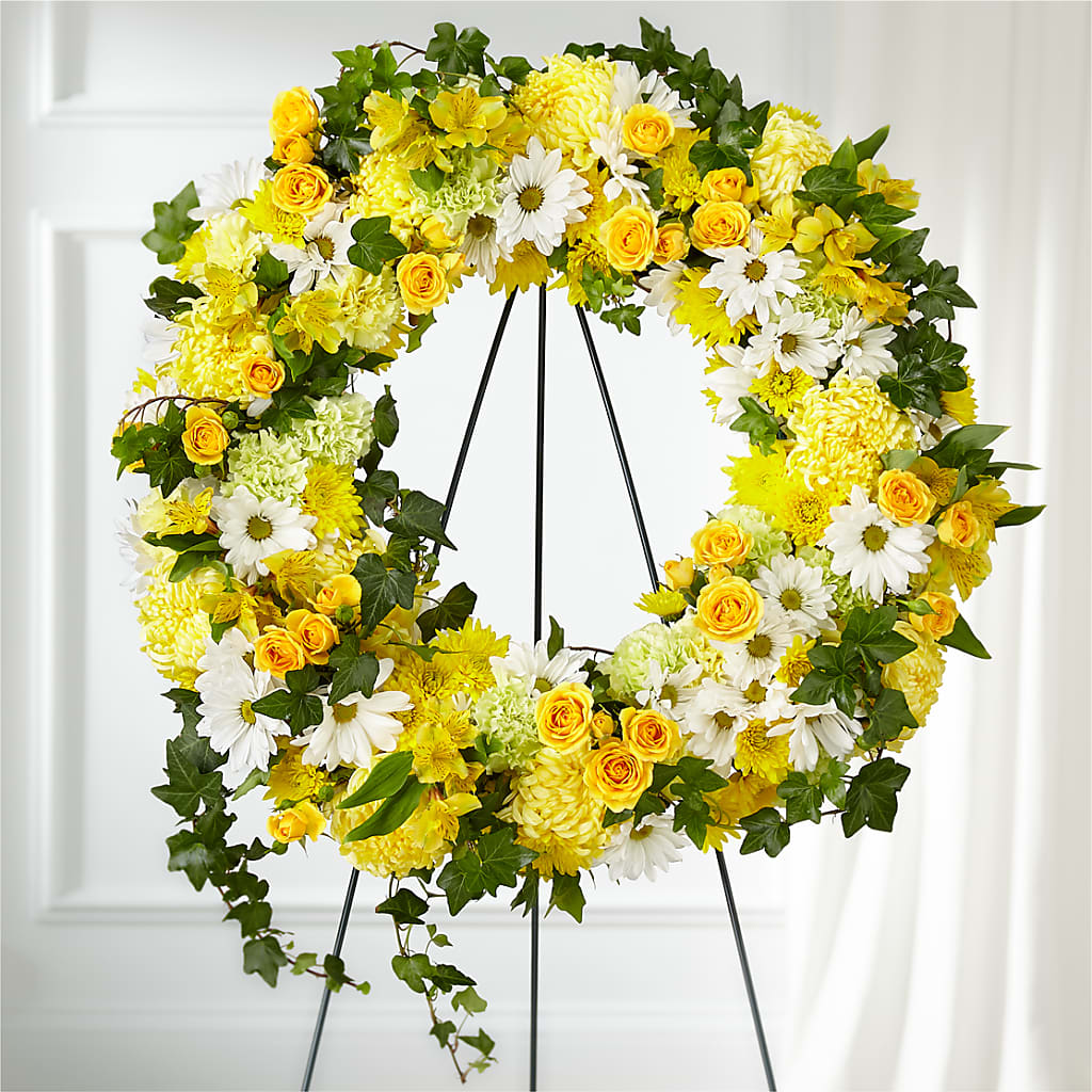 Golden Remembrance Wreath – Dickson Florist, Dickson TN