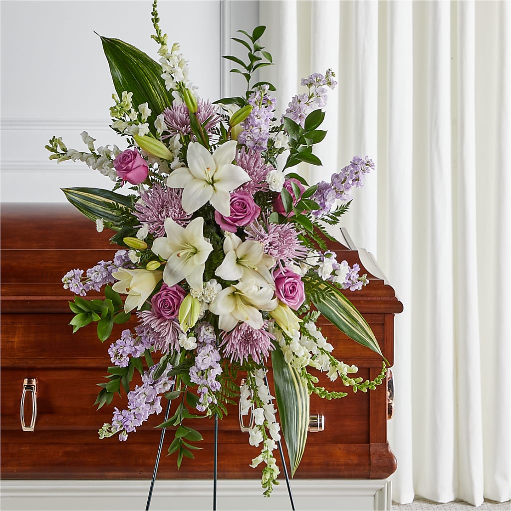 Grateful Hearts Standing Spray – Dickson Florist, Dickson TN