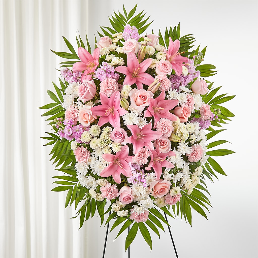 Offering Solace Standing Spray – Dickson Florist, Dickson TN