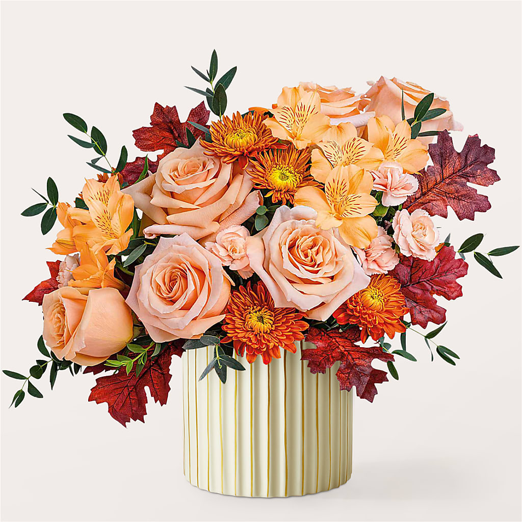 Spiced Latte Bouquet with Ivory Vase – Dickson Florist, Dickson TN