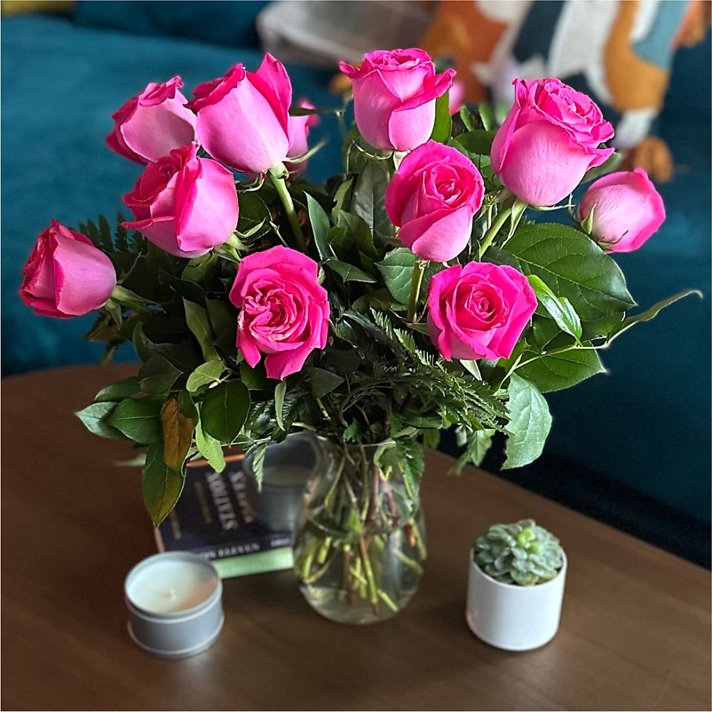 Long Stem Pink Rose Bouquet –  Dickson Florist, Dickson TN