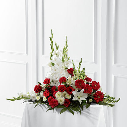 Crimson & White Arrangement –  Dickson Florist, Dickson TN