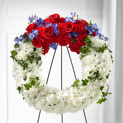 Patriotic Passion Wreath –  Dickson Florist, Dickson TN