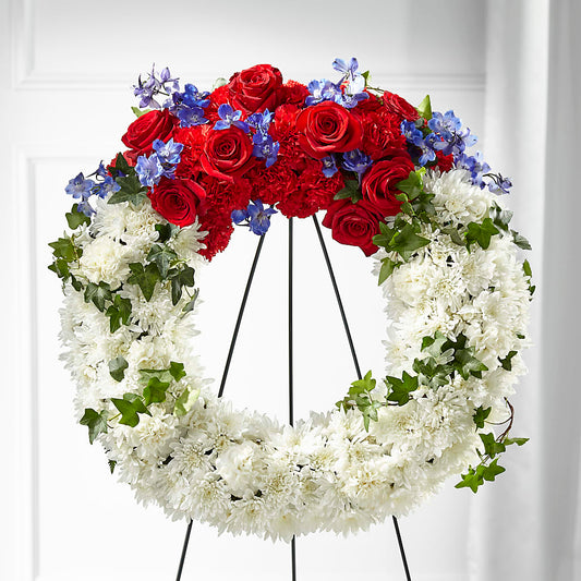 Patriotic Passion Wreath –  Dickson Florist, Dickson TN
