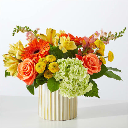 Autumn Sunshine Bouquet with Ivory Vase –  Dickson Florist, Dickson TN