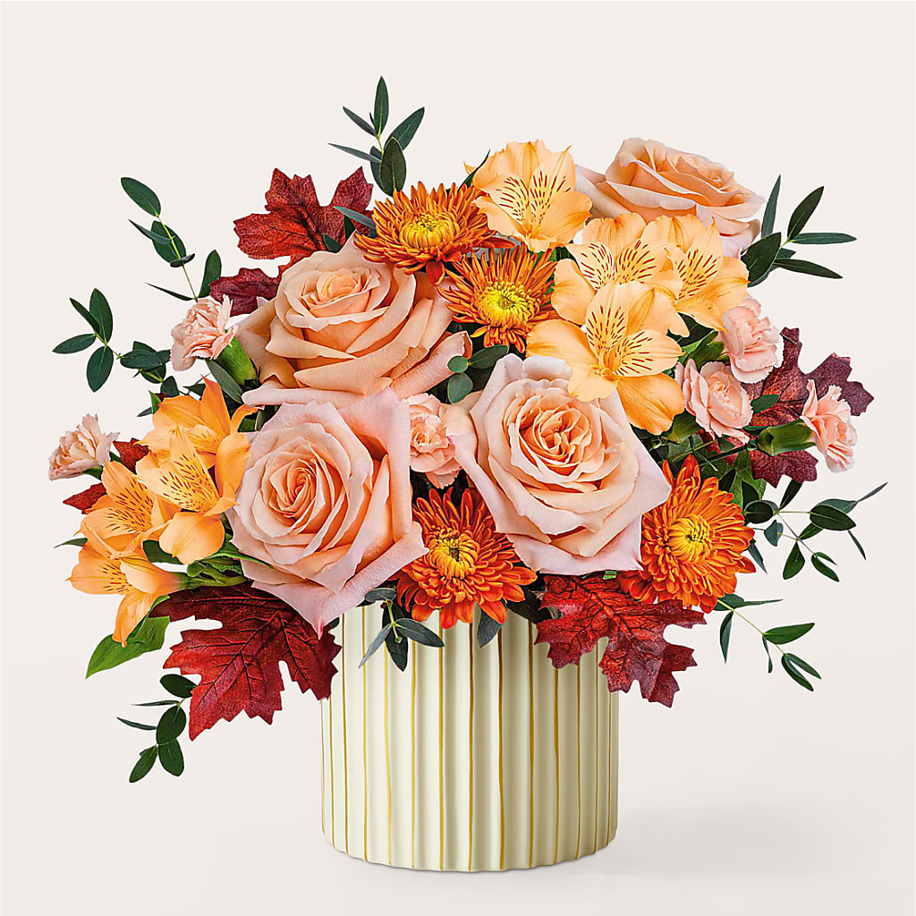 Spiced Latte Bouquet with Ivory Vase –  Dickson Florist, Dickson TN