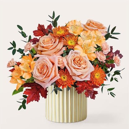 Spiced Latte Bouquet with Ivory Vase –  Dickson Florist, Dickson TN