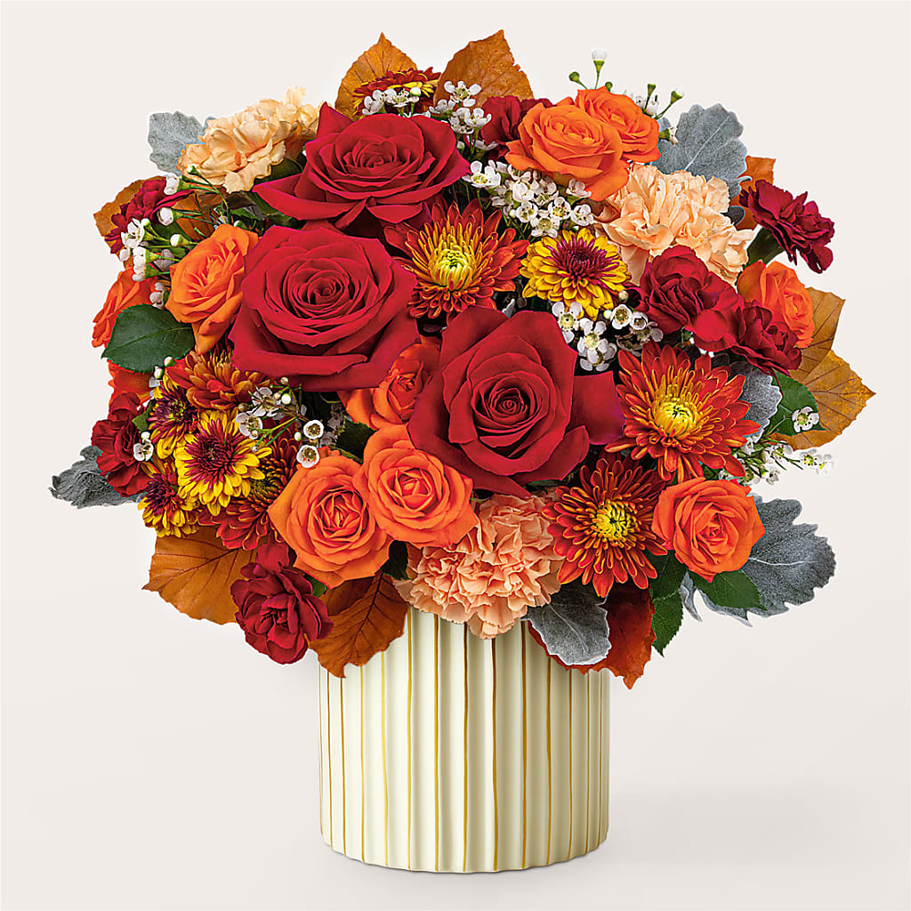 Merlot Bouquet with Ivory Vase –  Dickson Florist, Dickson TN