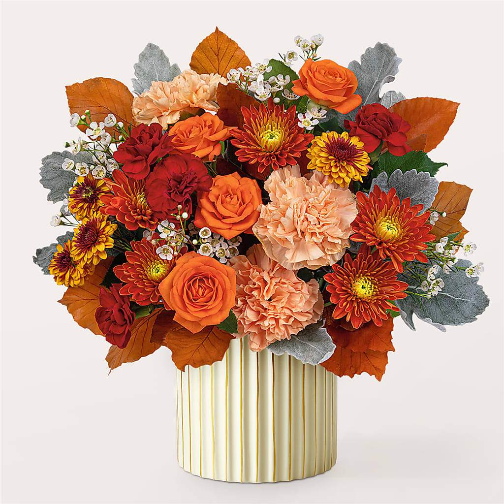 Merlot Bouquet with Ivory Vase –  Dickson Florist, Dickson TN