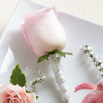 Pink Rose Boutonniere –  Dickson Florist, Dickson TN