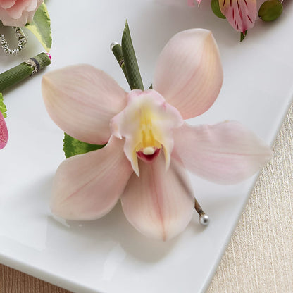 Pink Cymbidium Boutonniere –  Dickson Florist, Dickson TN