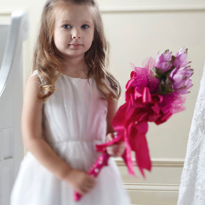 Sparkle Pink Flower Girl Bouquet –  Dickson Florist, Dickson TN